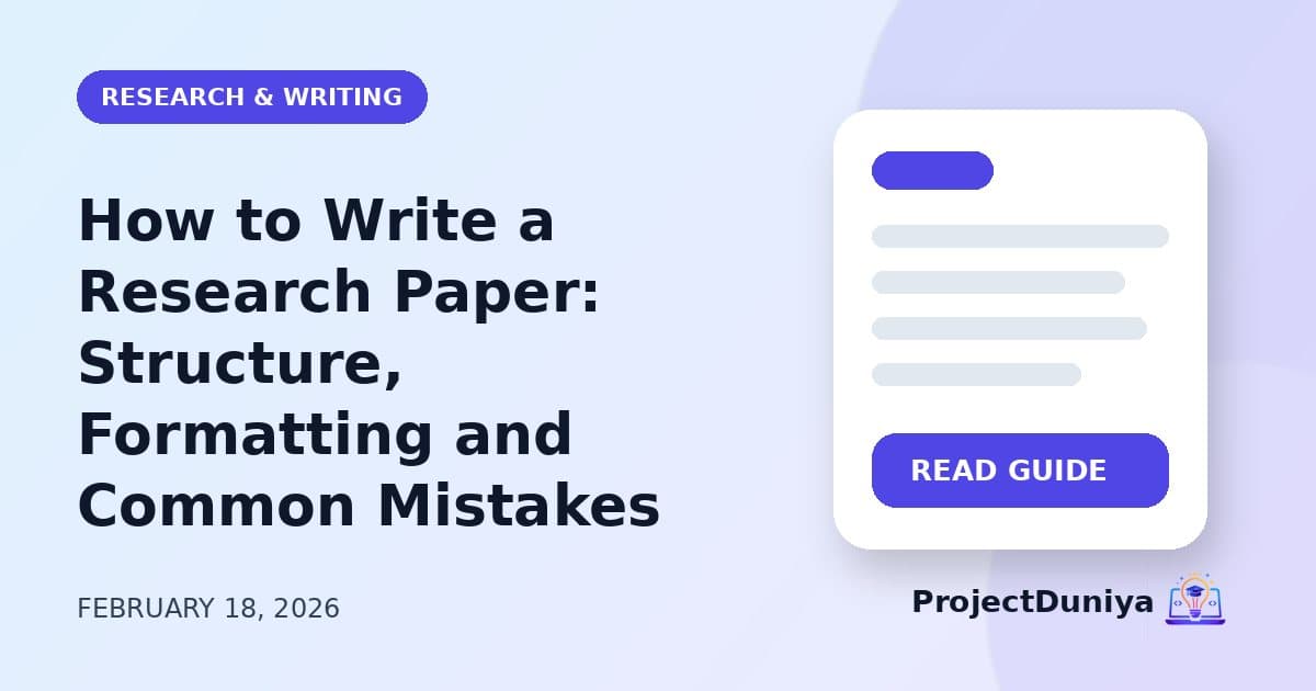 How to Write a Research Paper: Structure, Formatting and Common Mistakes